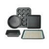 HAWOK 8-Piece Nonstick Bakeware Set, Carbon Steel Bake Set 8-Piece with Round Cake Pan, Square Cake Pan, Loaf Pan, Muffin Pan, Cookie Sheet, Cooling