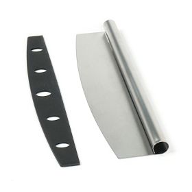 HAWOK 14" Pizza Cutter Rocker Blade ,Sharp Stainless Steel Rocker Knife with Cover, Pizza Slicer Knife, Dishwasher Safe, Outdoor Pizza Oven Accessori