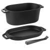 Enameled Cast Iron Dutch Oven, 3.5 Quart Pot with Lid and Dual Handles, Heavy-Duty Durable Cookware Pan, Oven Induction Compatible up to 500Fahrenhei
