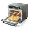 12-IN-1 Air Fryer Toaster Oven, 25L Convection Oven, 1700W Stainless Steel Toaster Ovens Countertop Combo with Grill, Pizza Pan, Gloves, 12 Slices To