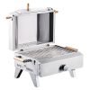Outdoor Pizza Oven, 13 in Gas Fired Pizza-Maker, Portable Outside Gas Oven with Thickened Cordierite Pizza-Stone, and Built-in Thermometer, Pizza or