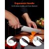 Kitchen Knife Set, 6 Piece High Carbon Stainless Steel Sharp Knife Set, Professional Kitchen Cutlery with Ergonomic Crack-Resistant Handle, and Walnu