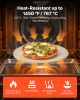 Pizza Stone, 15 in Round Pizza Stone, 0.67 in Large Cordierite Baking-Stone with Metal Peel, Scrape, 1450Fahrenheit Heat-Resistant Cooking Stones, fo