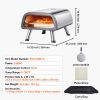 12" Electric Pizza Oven Countertop, Stainless Steel Pizza Maker Machine with Pizza Stone and Spatula, Heats up to 850 Fahrenheit , Multipurpose Indoo