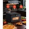 Pizza Oven, 8 Presets Electric Pizza Ovens Air Fry Combo, 12-Inch Indoor Pizza Maker Smart Knob Control , 750 Fahrenheit Max Temp, IPX4 Waterproof Co