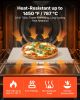 Pizza Stone, 15 x 12 in Rectangular Cordierite Pizza Stone, Extra Large Baking-Stone with Scraper, 0.6 in Thick Heat-Resistant Cordierite, for Kitche